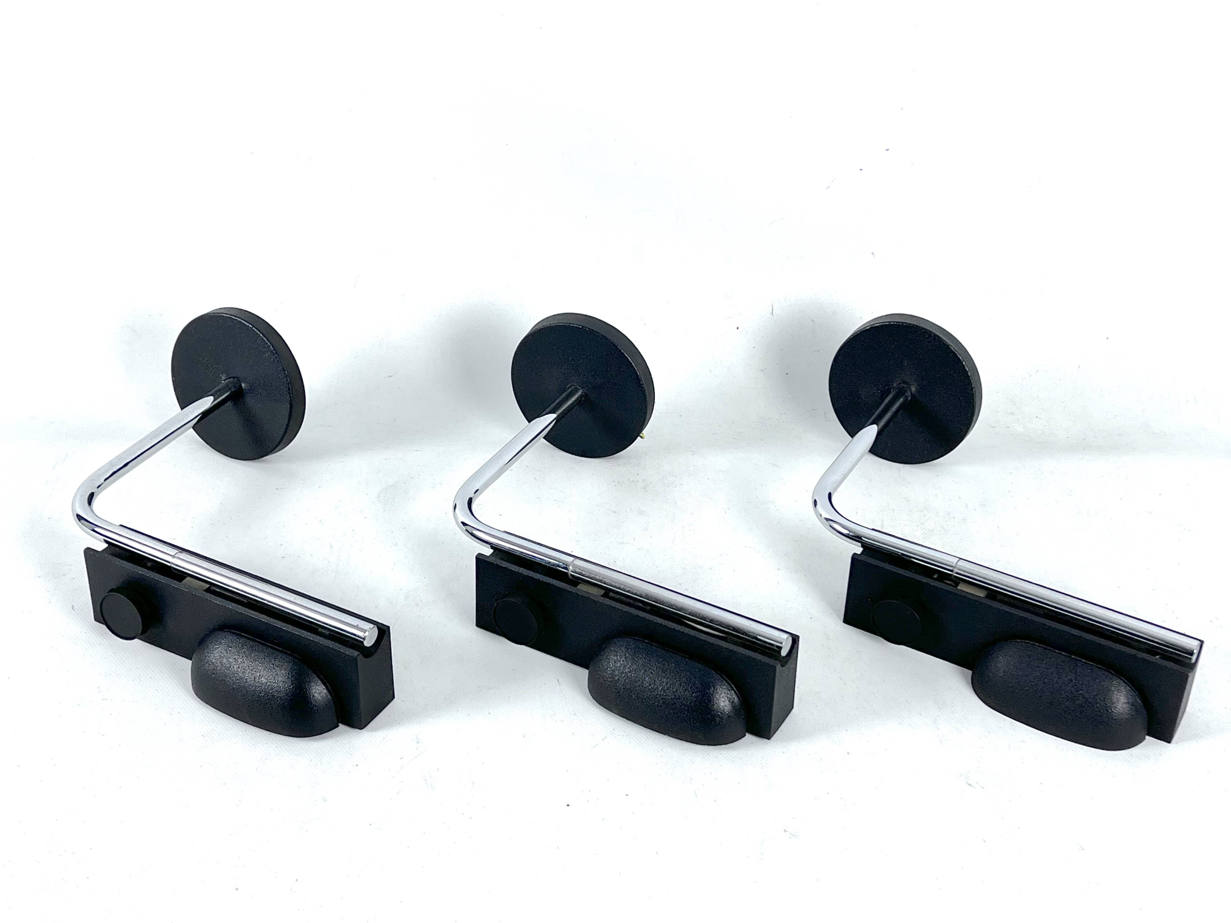 Vintage set of three sconces by Ernesto Gismondi for Artemide. Italy 1980s