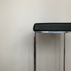 High square chrome steel stool