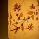 Lampe champêtre en grès pyrité et fleurs séchées années 70