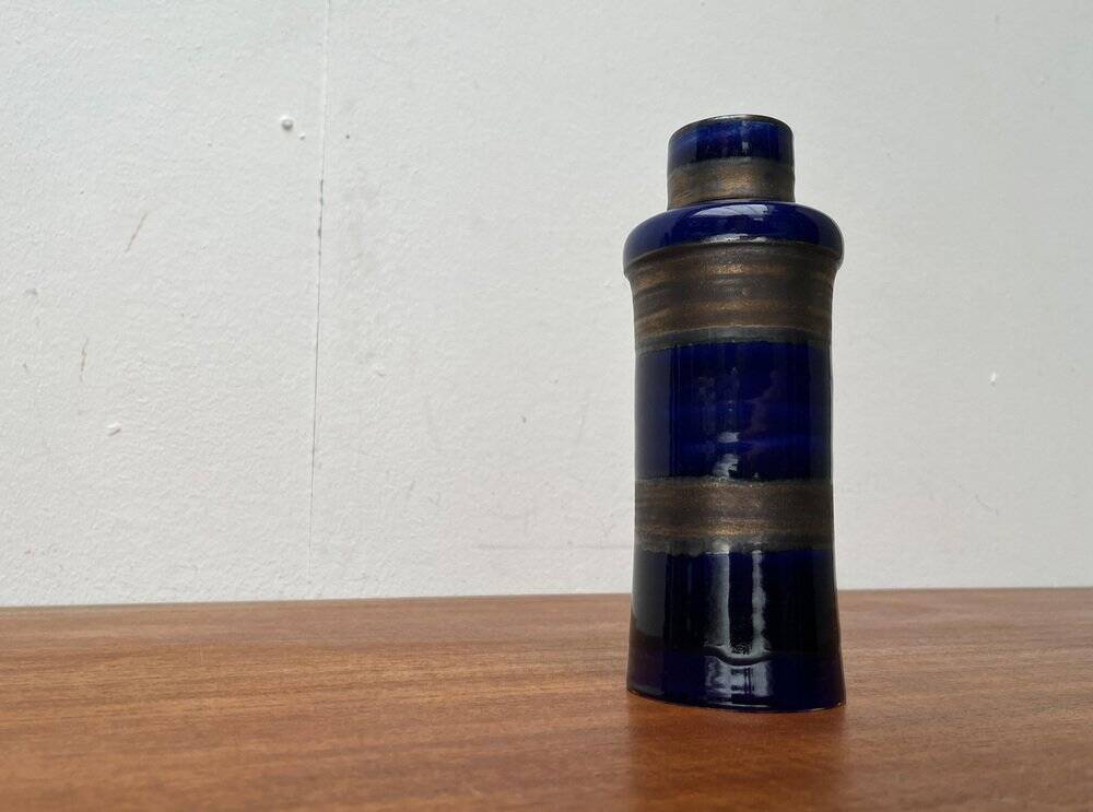 Mid-century German studio pottery bottle vase with lid by Cornelsen Kindermann, 1960s.