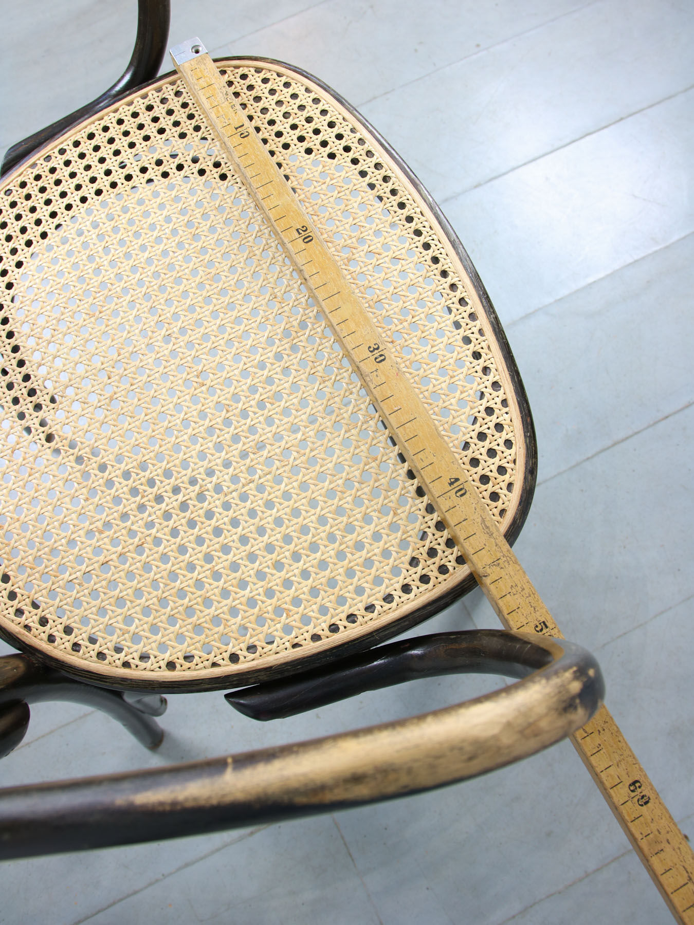 Vintage Bentwood Wide Seat and Arms Bistro Chair