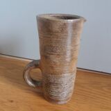 Brutalist vase pitcher signed in stoneware