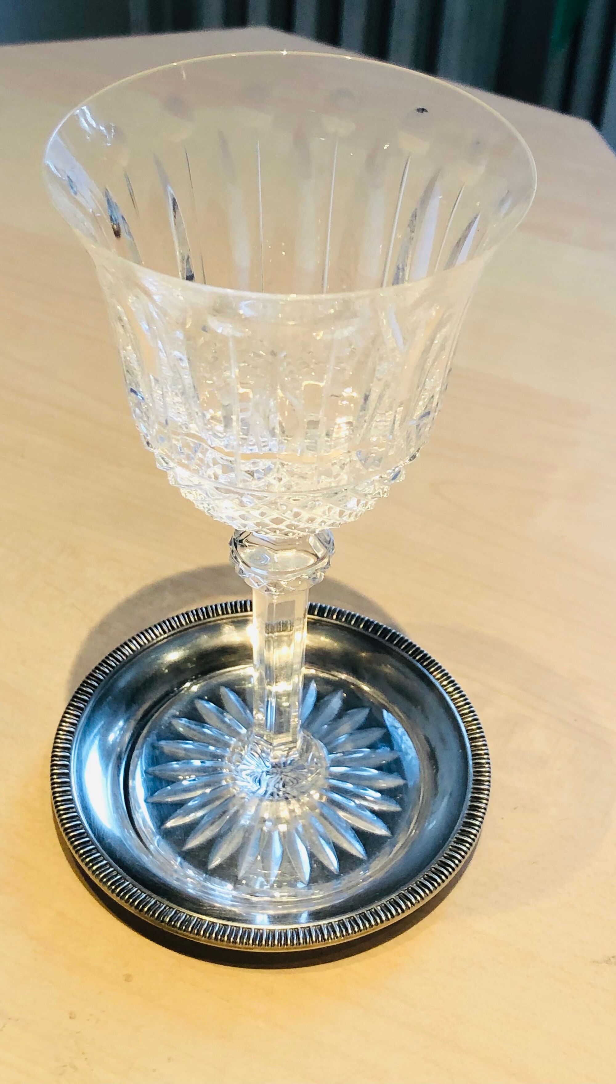 Set of 5 silver metal underglasses