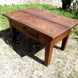 Rustic wooden coffee table with drawer