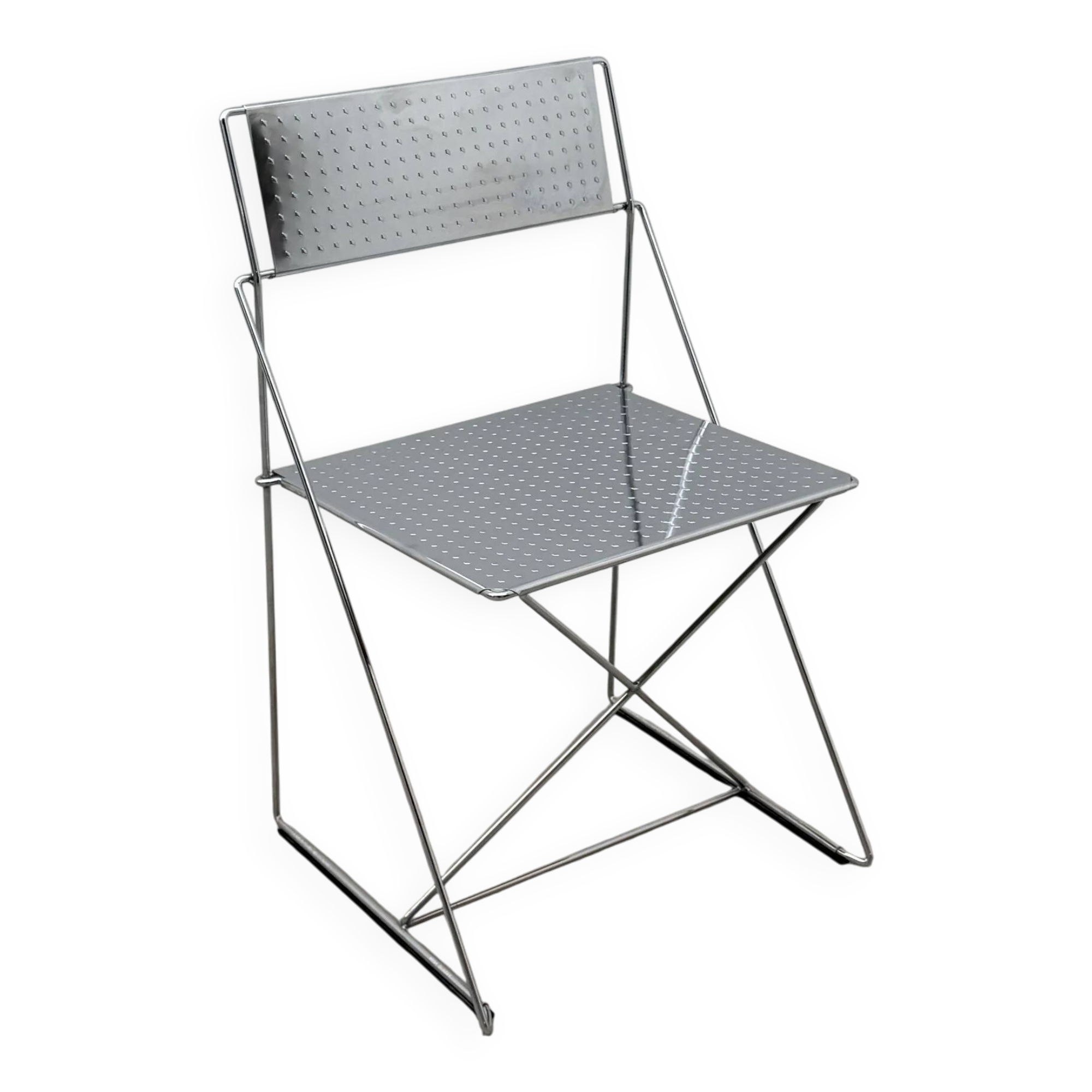 Nuova X Line chair for Magis in chrome, Italy 1980