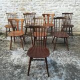 Mismatched bistro chairs