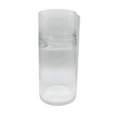 Huge clear glass Vase, cylinder with glass ring detail 1970's