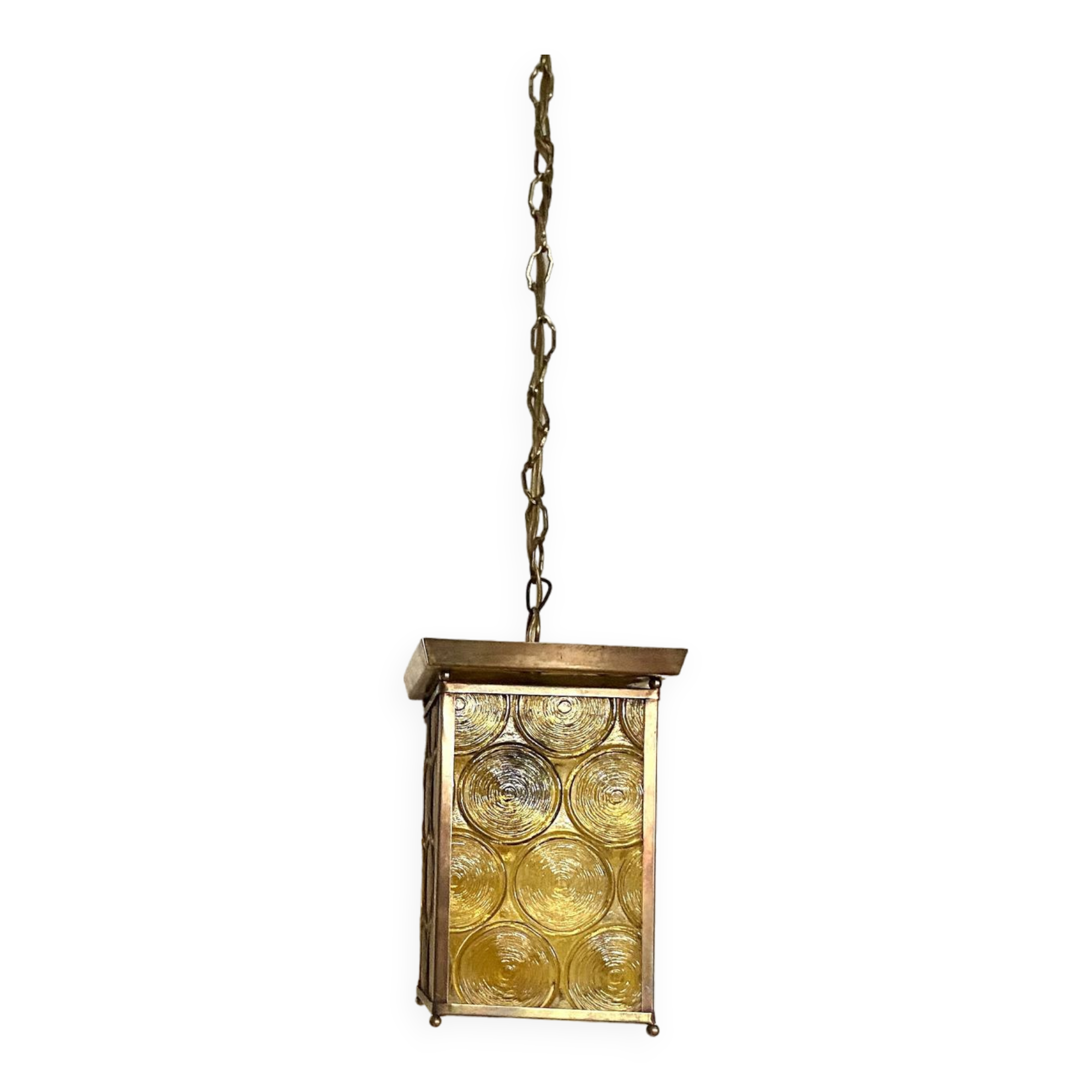 Chain pendant light, glass from the 59s