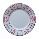 Earthenware serving plate with cherry decoration