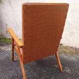Fauteuil en Skaï années 50