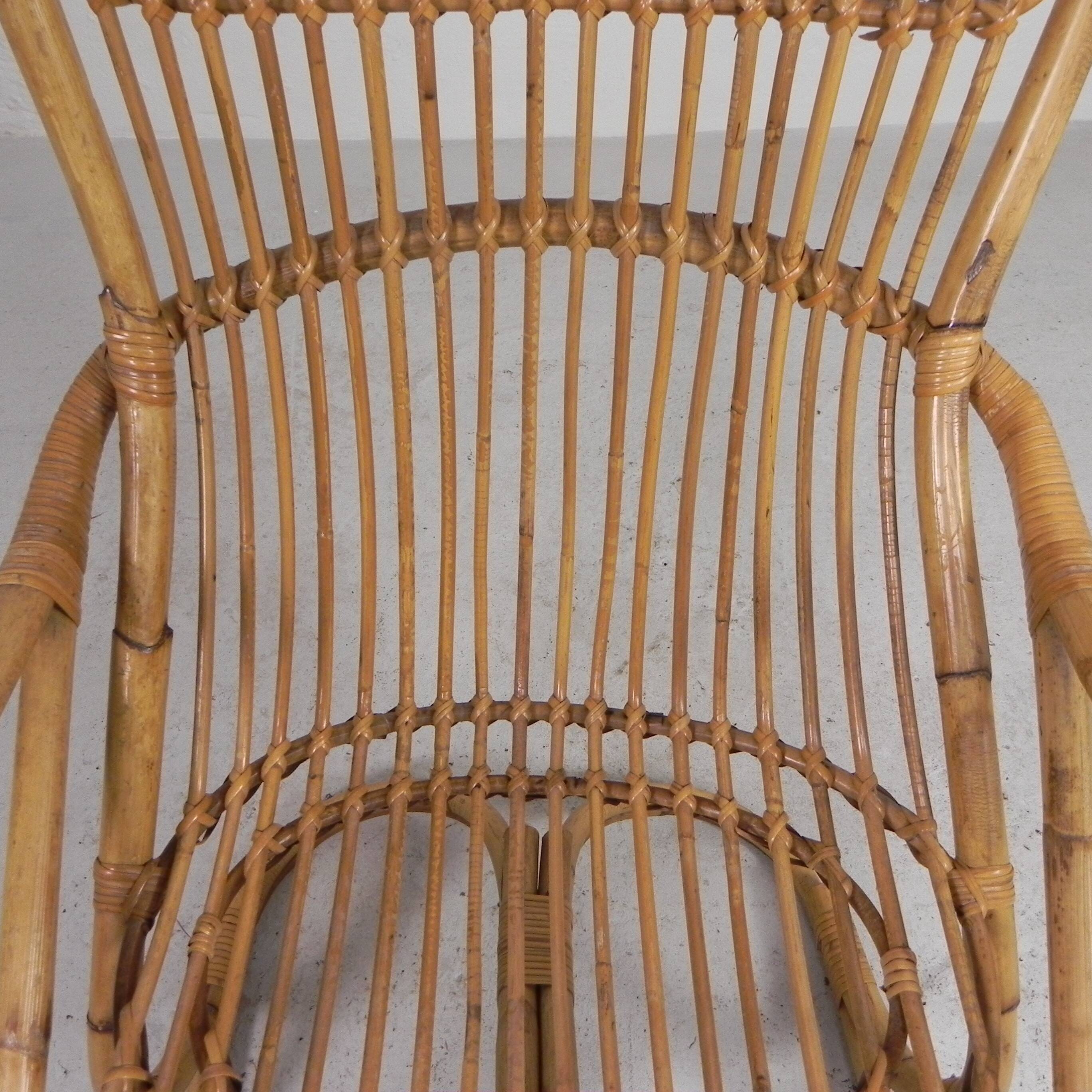 Bamboo armchair by Tito Agnoli, 1960s