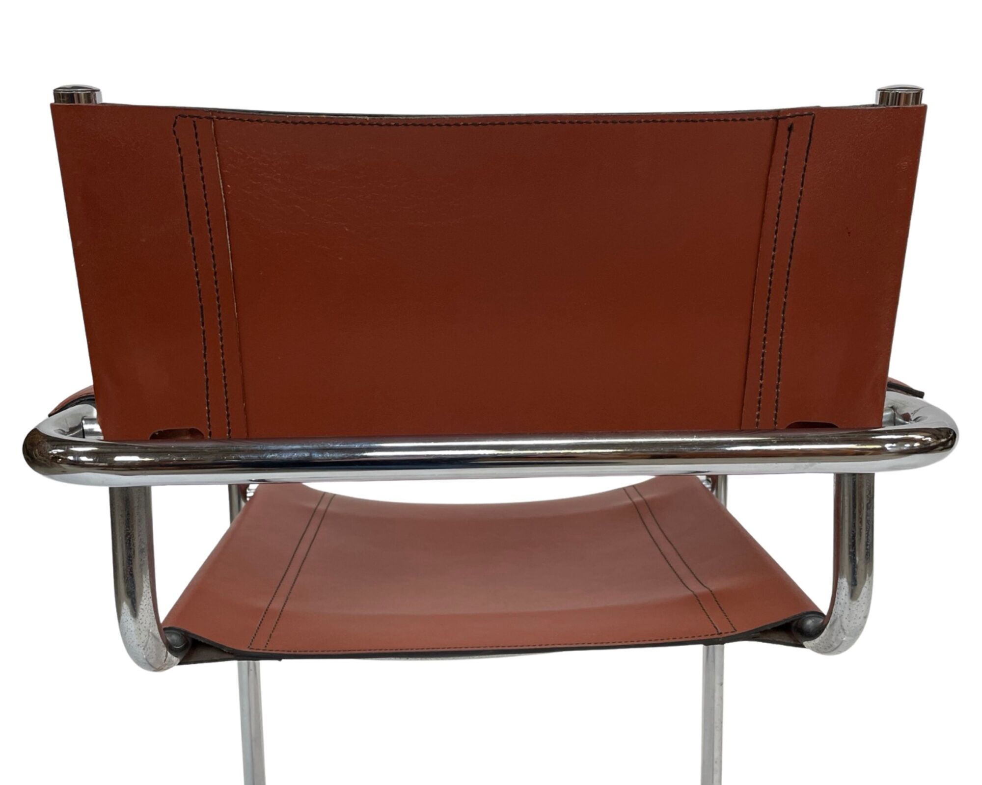 Set of 4 Bauhaus cantilever chairs cognac leather and chrome Design
