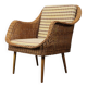 Rattan armchair from the 1970s by Uluv, Czechoslovakia