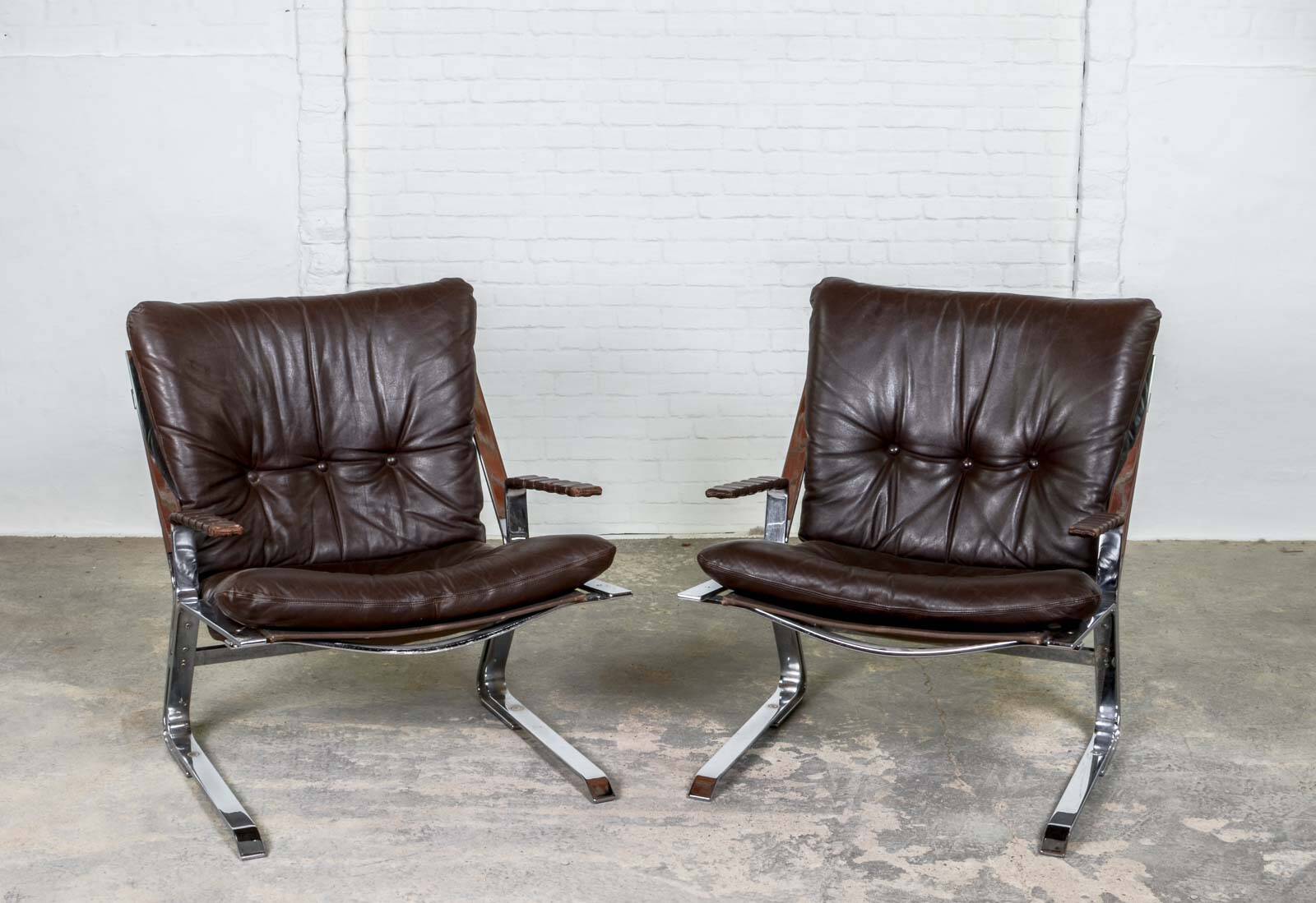 Mid-Century 'Pirate' Easy Chairs by Elsa and Nordahl Solheim for Rykken 60s