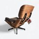Brown & Walnut Herman Miller Original Eames Tall Lounge Chair & Ottoman