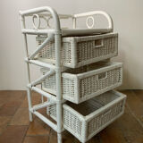 Meuble 3 tiroirs en rotin