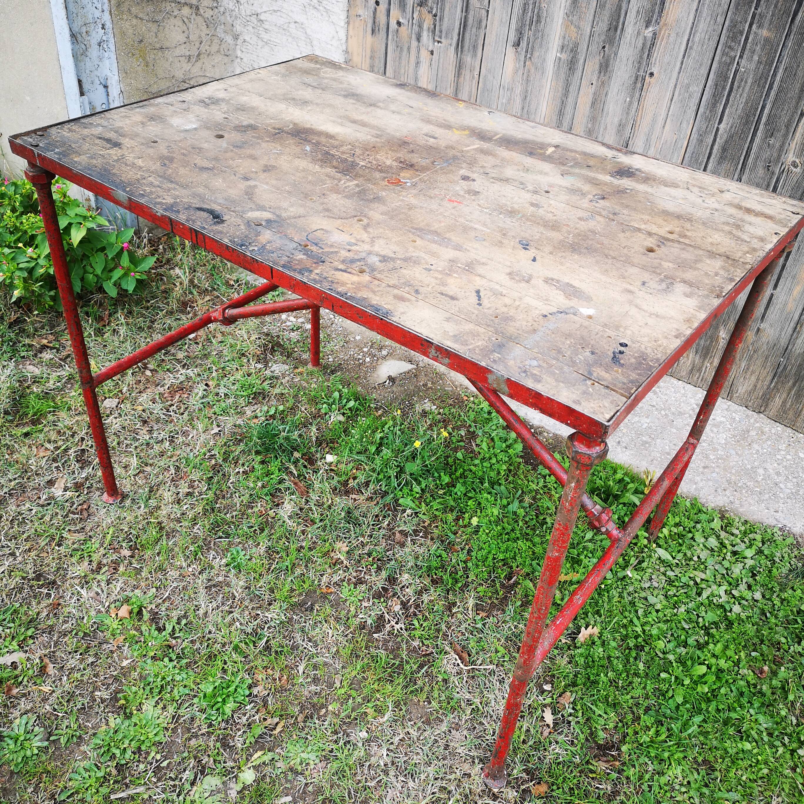 Old plumber workbench