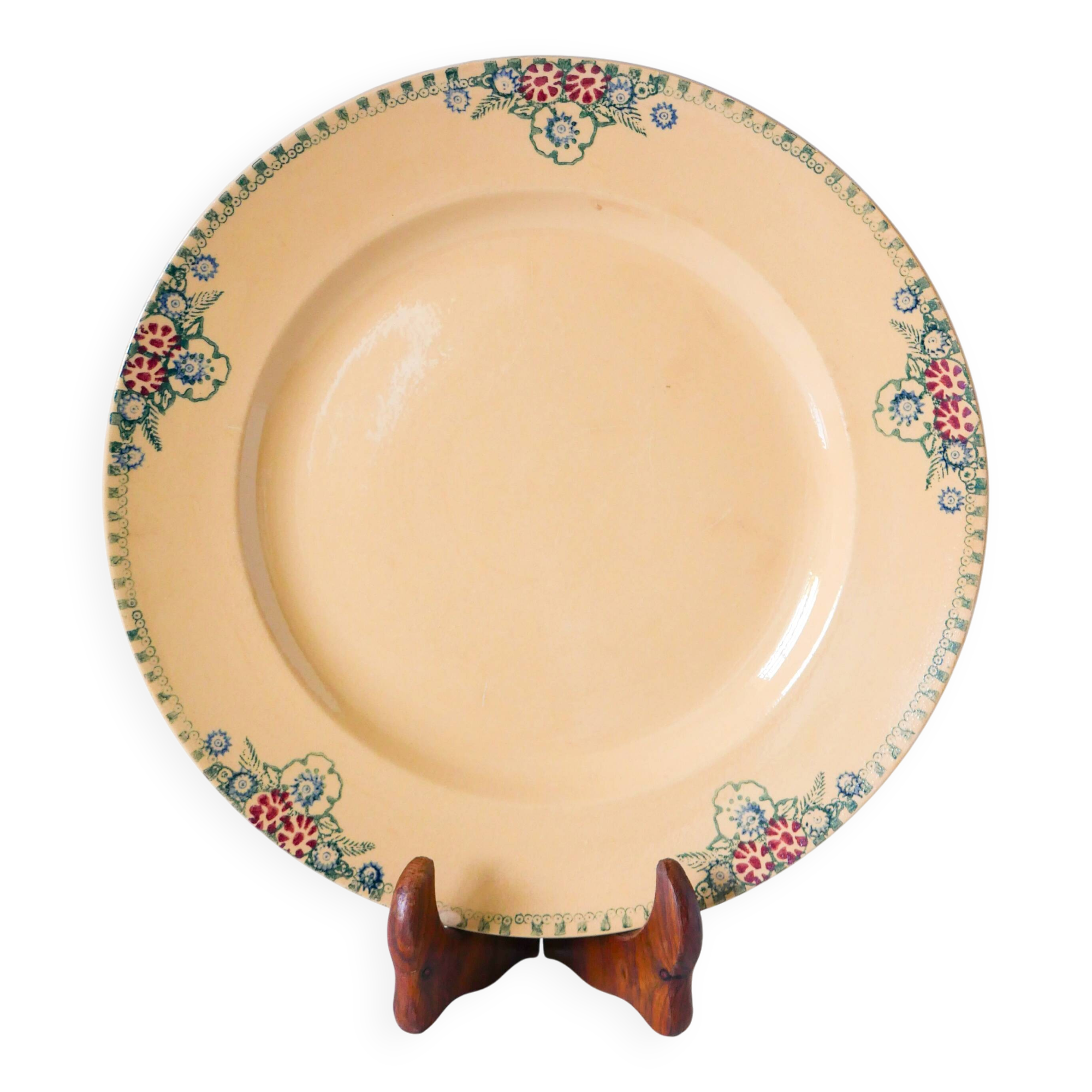 grand plat rond en Terre de Fer, XIXème