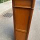 Secretary with drop-leaf in Louis XVI style, made of solid wood and brass, desk/commode.