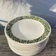 11 vintage Sado International dinner plates with plant motifs