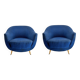 Set of Mid-Century Italian Armchairs attributed to ISA, 1950s