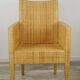 Fauteuil en bois et rotin tressé