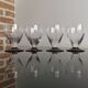 Set of 4 Art Deco wine glasses in purple-footed crystal, 1930