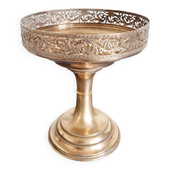 Coupe sur pied métal doré début XXème