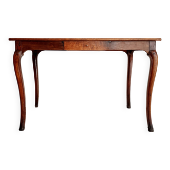 Old table - wooden desk with curved legs