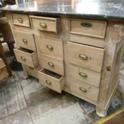Counter with marble top from the 20th century.