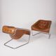 Fauteuil en cuir "Boxer" Kwok Hoi Chan pour Steiner, 1970s
