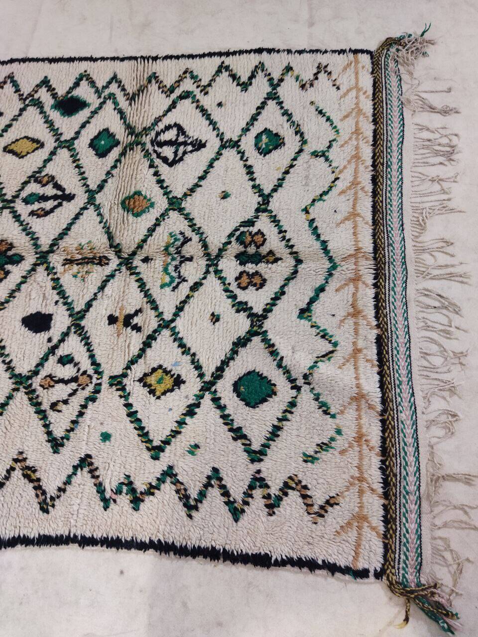 Handmade Moroccan Berber rug 376 X 133 CM