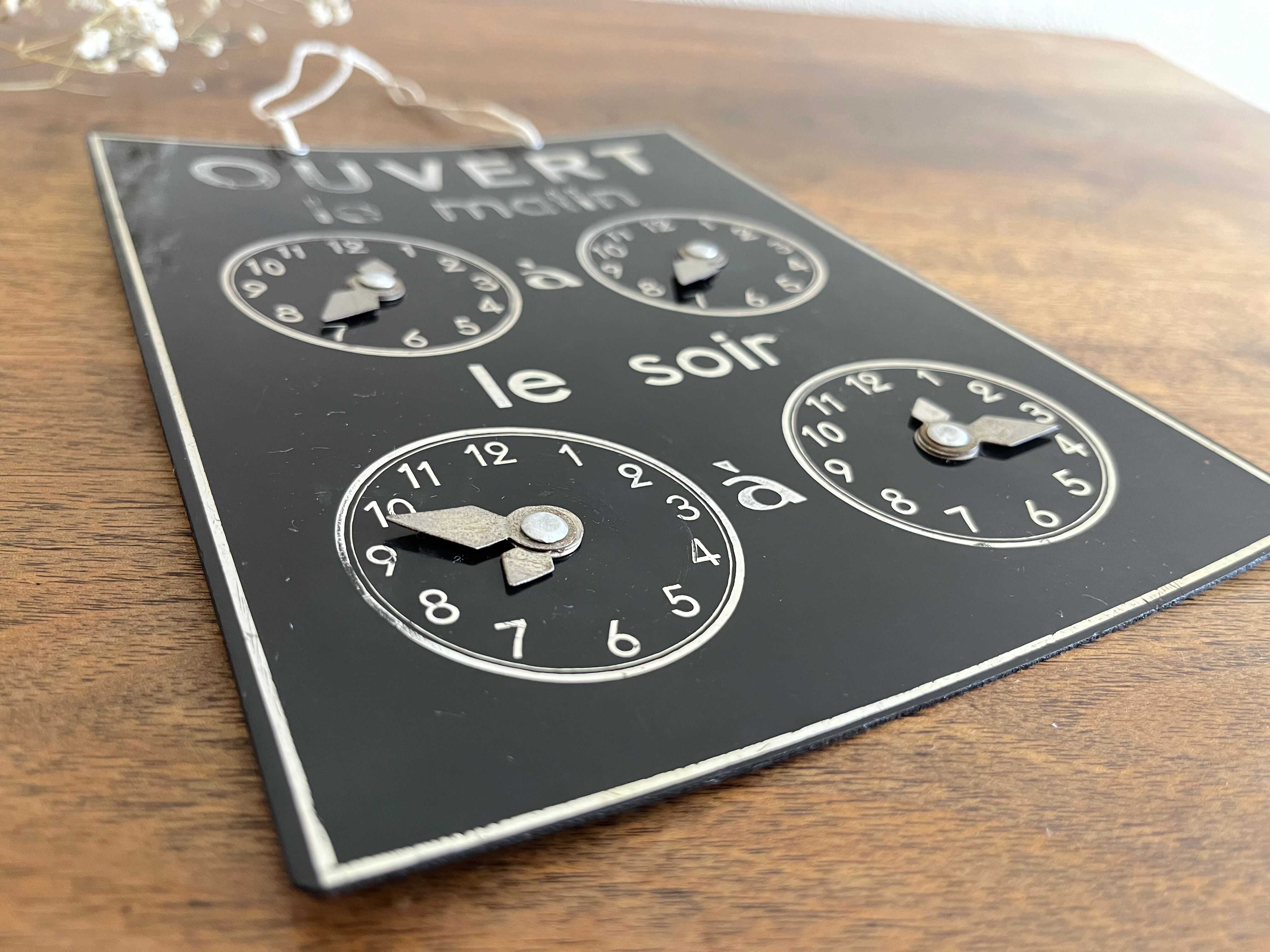 Opening hours poster