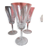 6 crystal champagne flutes