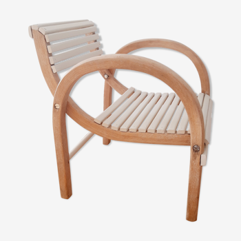 Baumann chair curved wood