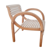 Baumann chair curved wood