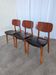 SET of 3 Vintage STOL Kamnik Dining Chair: 1970s Yugoslavian Mid-Century Mo