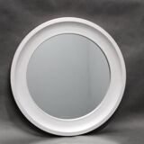 Miroir rond en aluminium, Italie années 1970