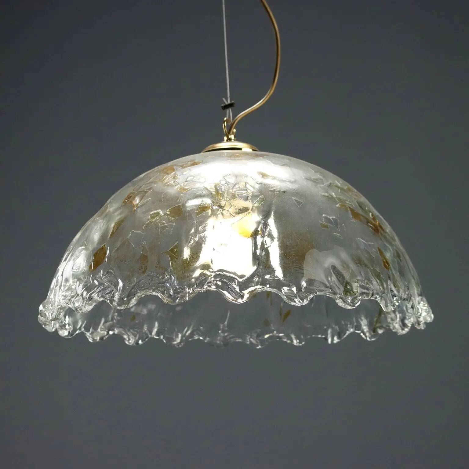 Vintage suspension in coloured and transparent glass from the 1970s.