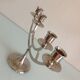 70-year-old chrome/vintage metal straight-line chandelier