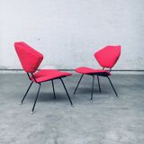 Set of Mid-Century Modern Low Side Chairs, Italy, 1950s