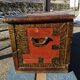 Oriental wedding chest in solid wood