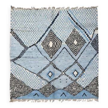 Tapis Graphique Bleu Contemporain - 295 x 261 cm