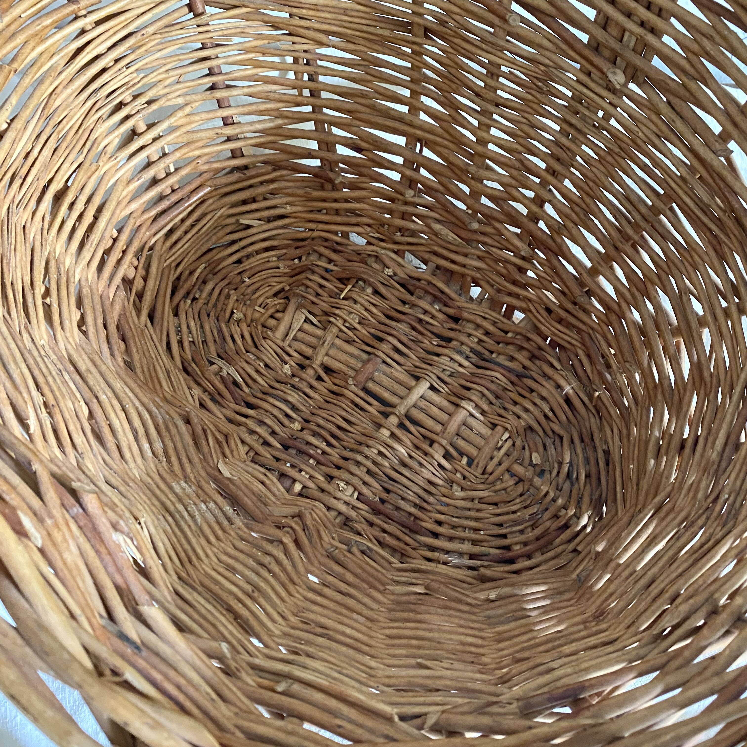 Vintage woven wicker basket