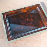 Mid-Century Christian Dior Lucite and Metal Tray - 1970s Designer Piece, France