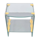 Vintage Regency Brass and Glass Side Table, 1970s