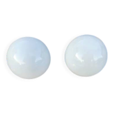 Pair of globe opaline glass tulips from the 1960s.