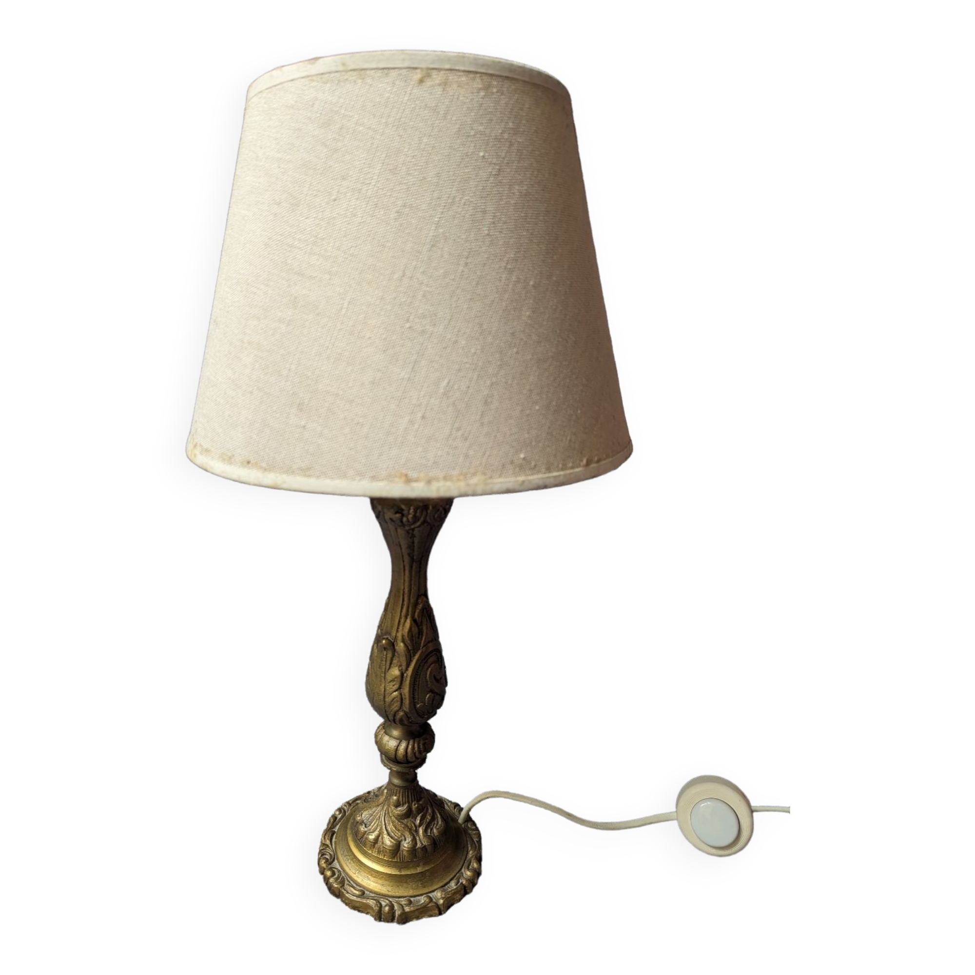 Baroque style lamp in bronze