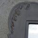 Antique Louis XV style mirror in solid oak with grey patina, 131cm.