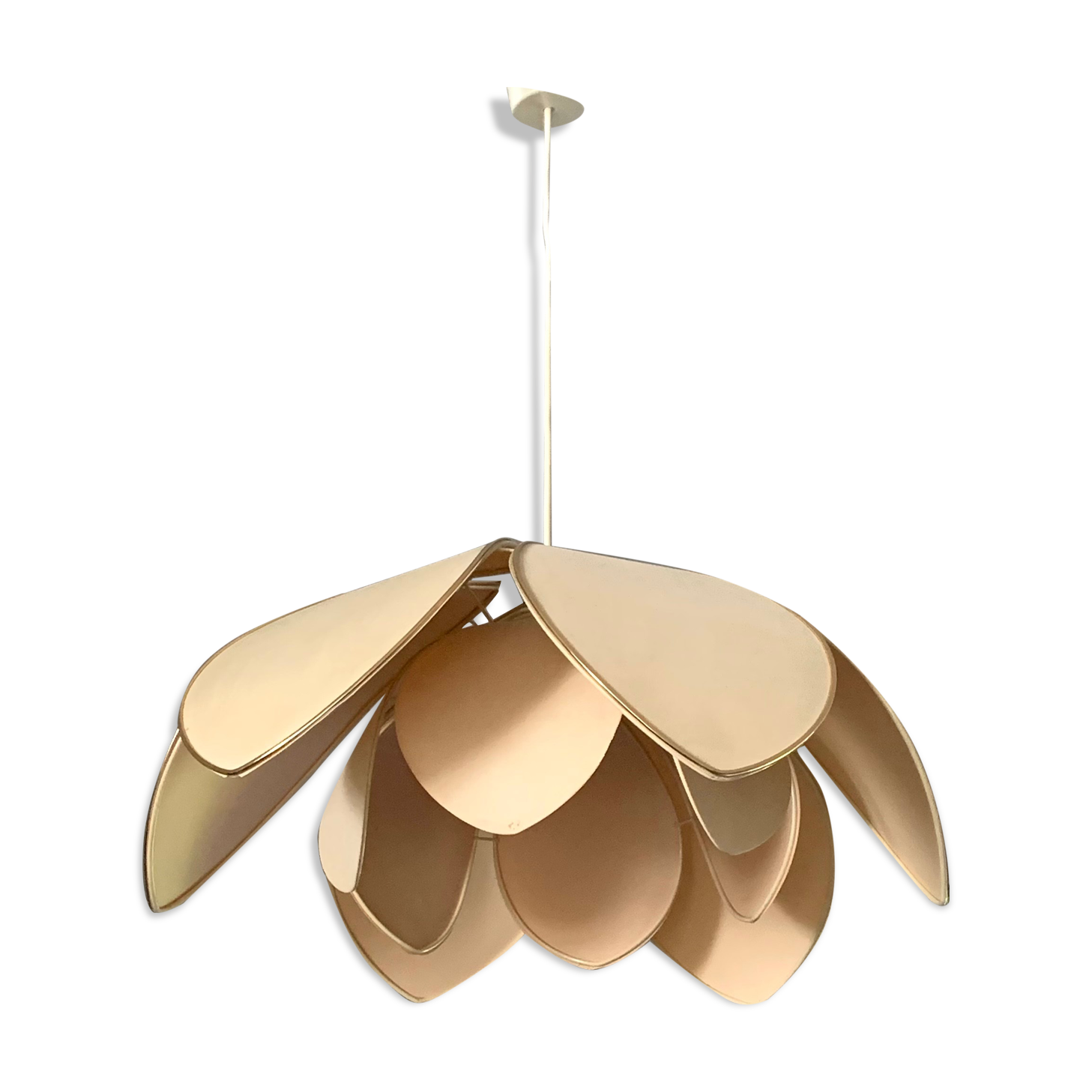 Suspension fleur de lotus double corolle pétale vintage